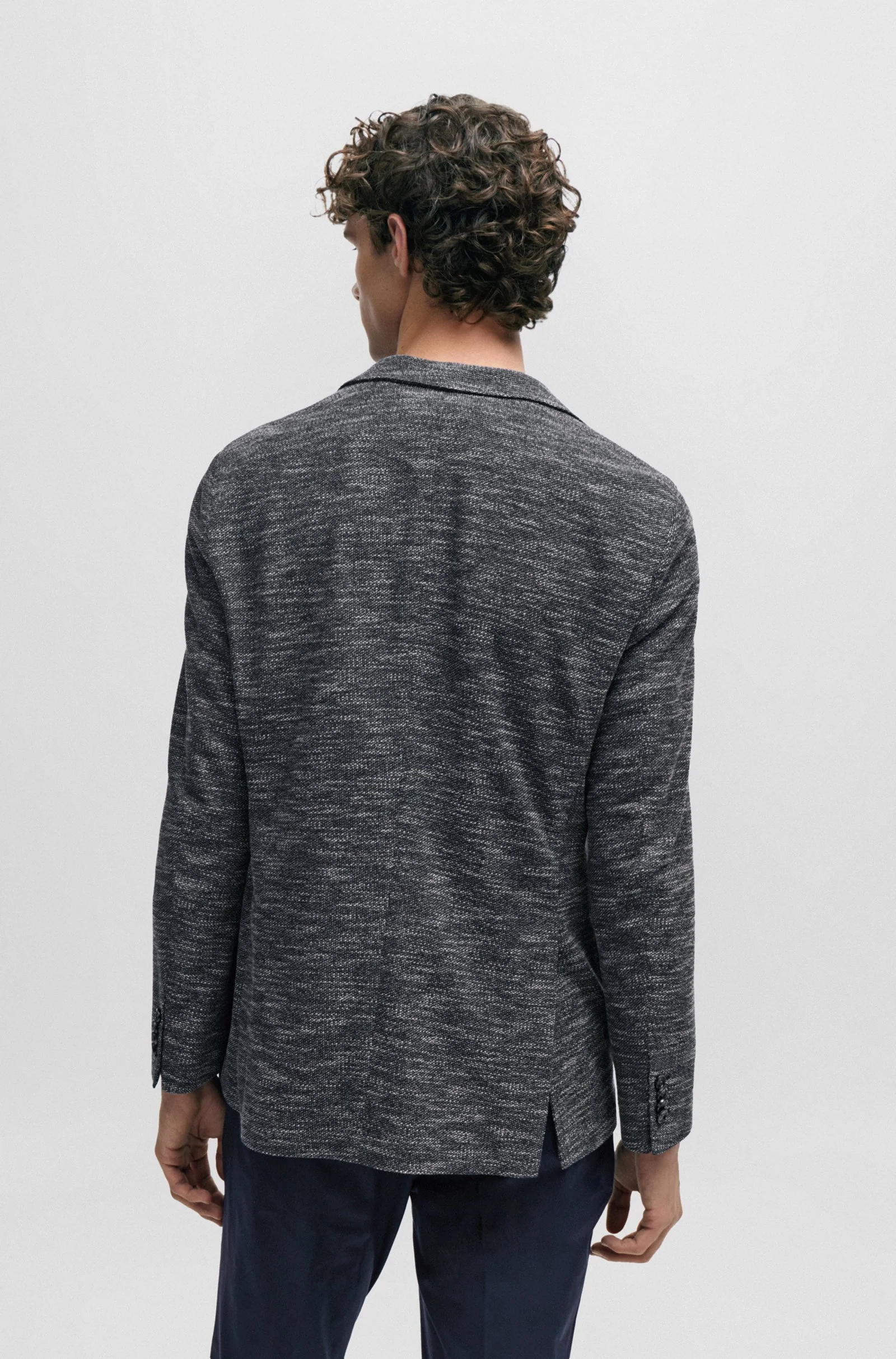Hugo Boss Miesten Bleiseri, C-JAYE JERSEY Tummansininen - Image 2