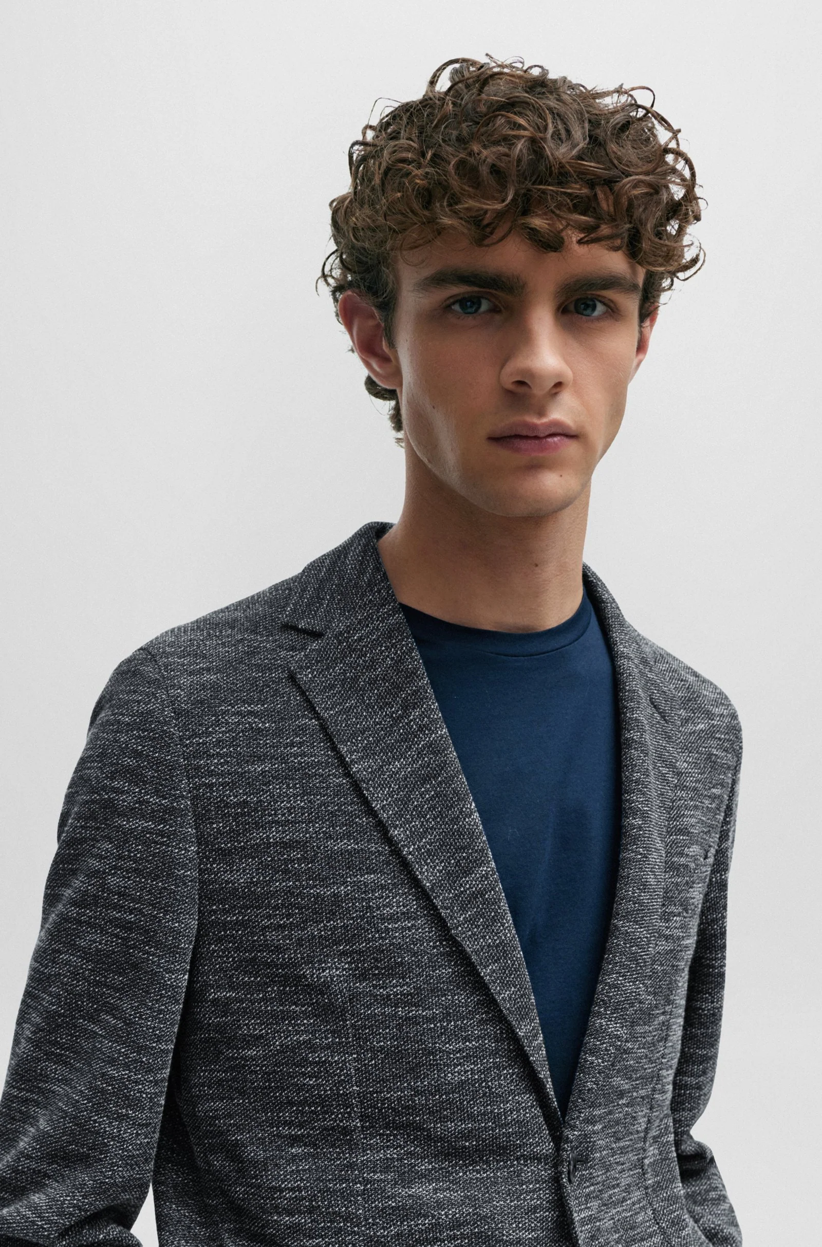 Hugo Boss Miesten Bleiseri, C-JAYE JERSEY Tummansininen - Image 4