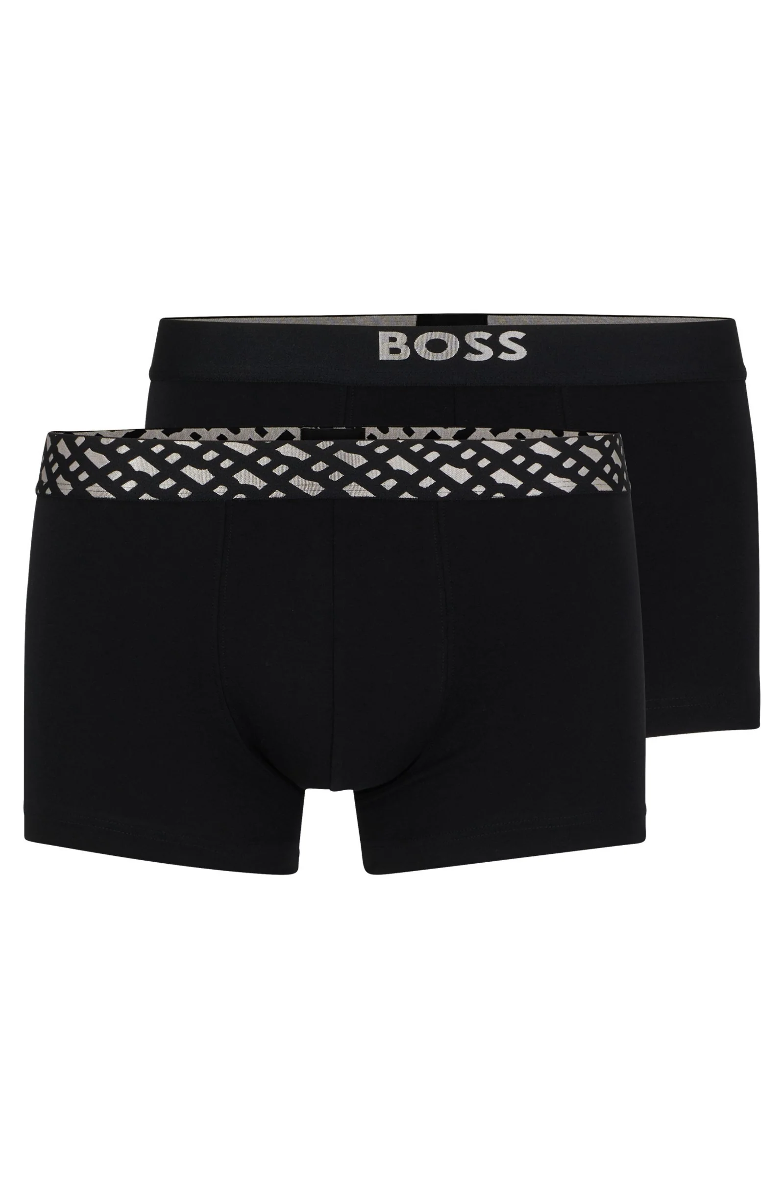 Hugo Boss Miesten Bokserit 2-Pack, TRUNK 2P SILVER G Musta - Image 2