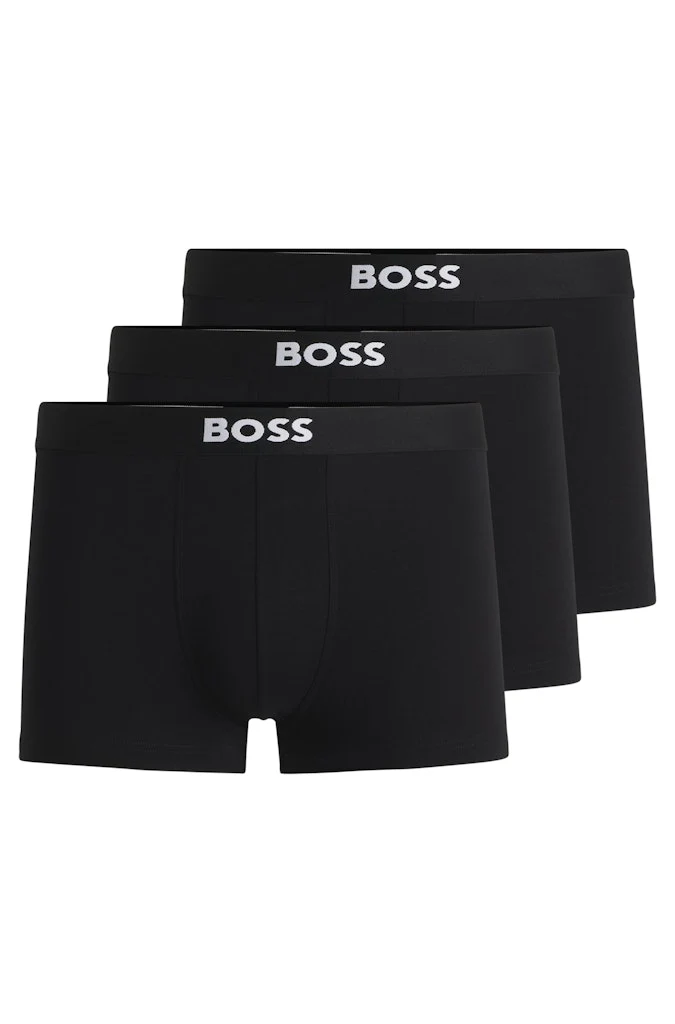 Hugo Boss Miesten Bokserit, TRUNK 3P BOSS ICON NOS Musta