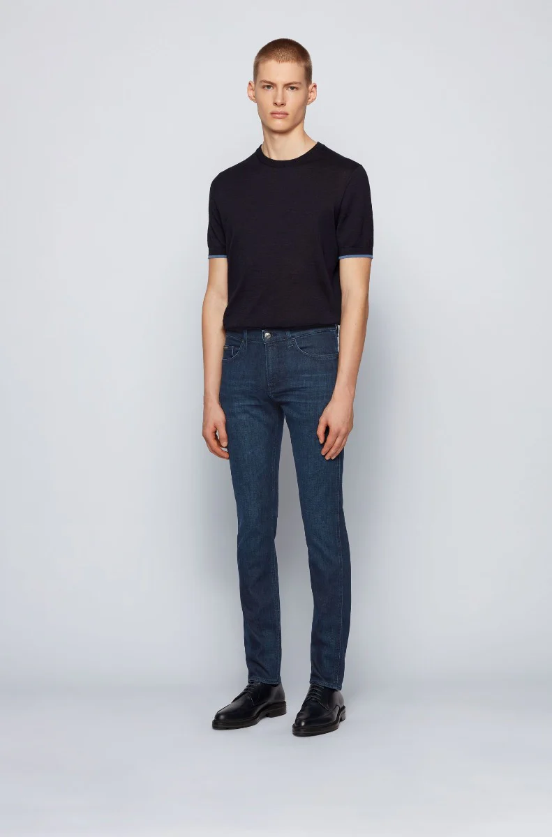 Hugo Boss, Miesten Farkut, Delaware Nos Cashmere Touch Indigo - Image 4