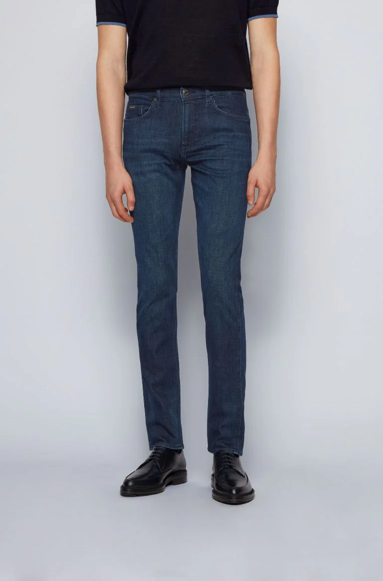 Hugo Boss, Miesten Farkut, Delaware Nos Cashmere Touch Indigo - Image 5