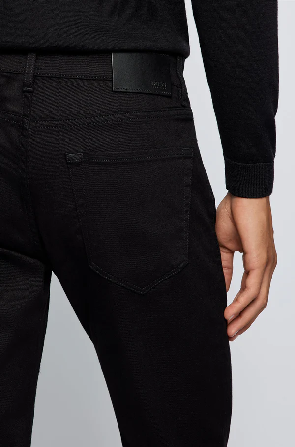 Hugo Boss miesten farkut MAINE 3 BLACK NOS CASHMERE TOUCH Musta - Image 7