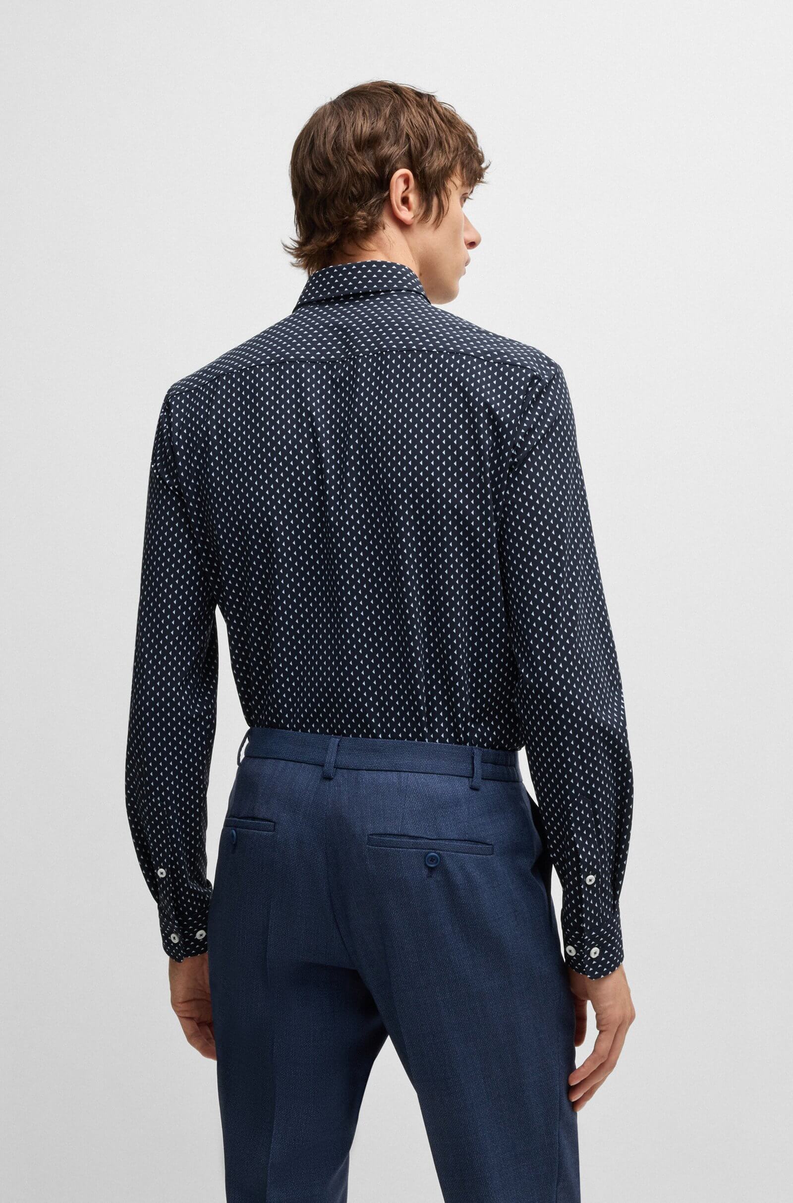 Hugo Boss miesten kauluspaita, P-ROAN KENT Sininen Kuosi - Image 2