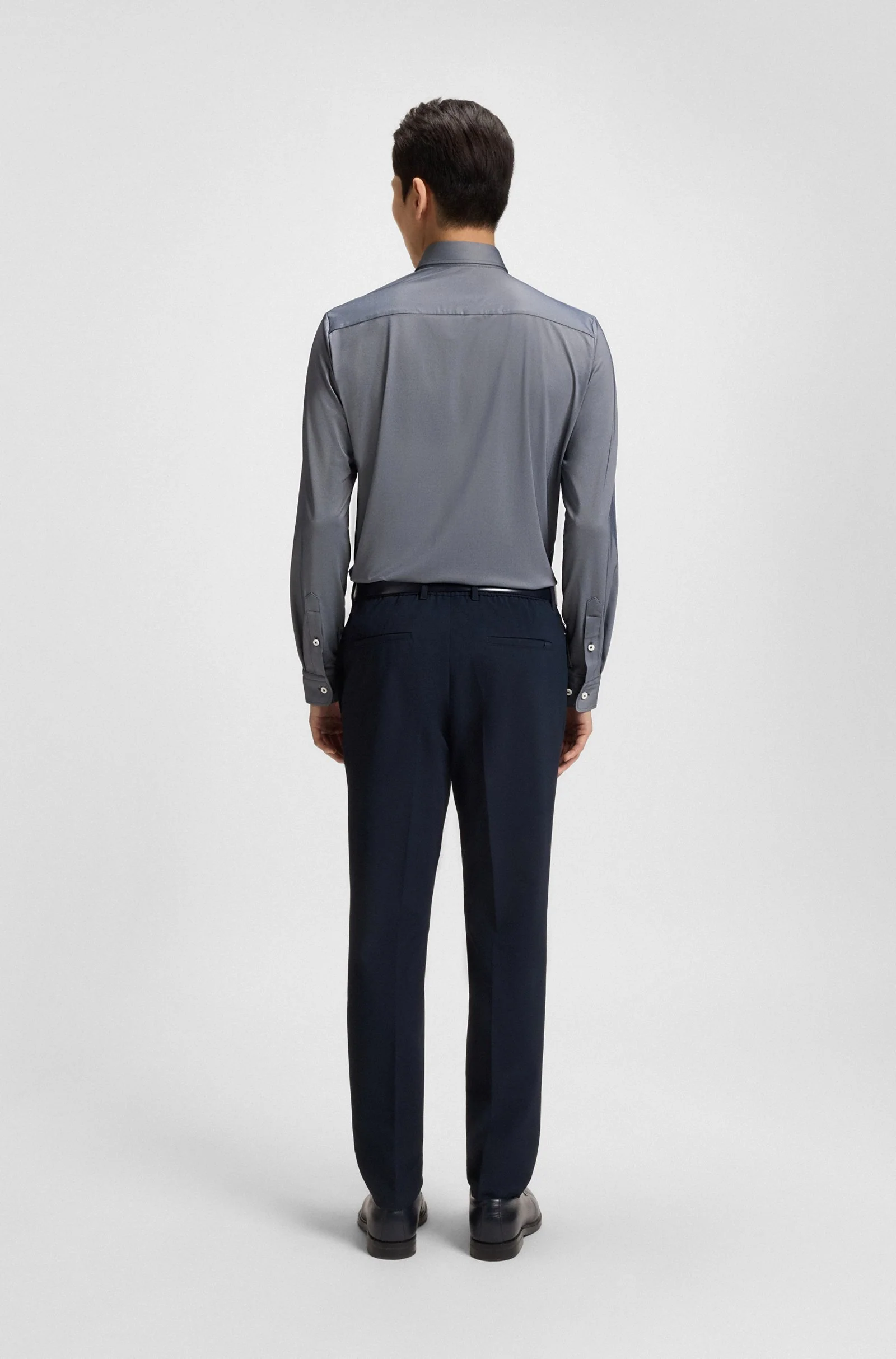 Hugo Boss miesten kauluspaita, P-ROAN PERFORMANCE STRECH OXFORD Sininen Kuosi - Image 2