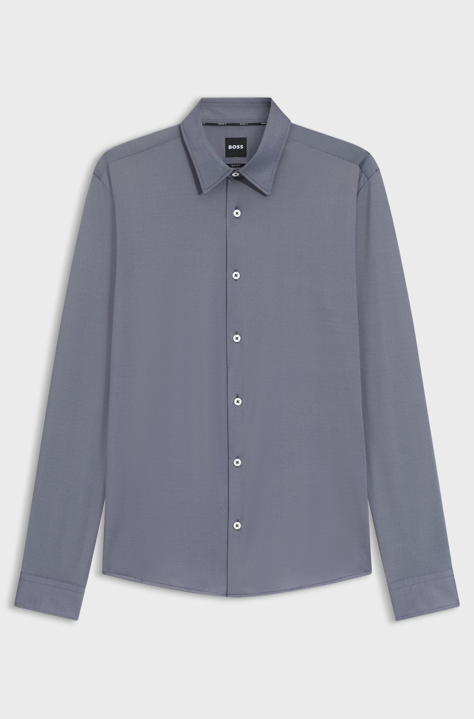 Hugo Boss miesten kauluspaita, P-ROAN PERFORMANCE STRECH OXFORD Sininen Kuosi - Image 3