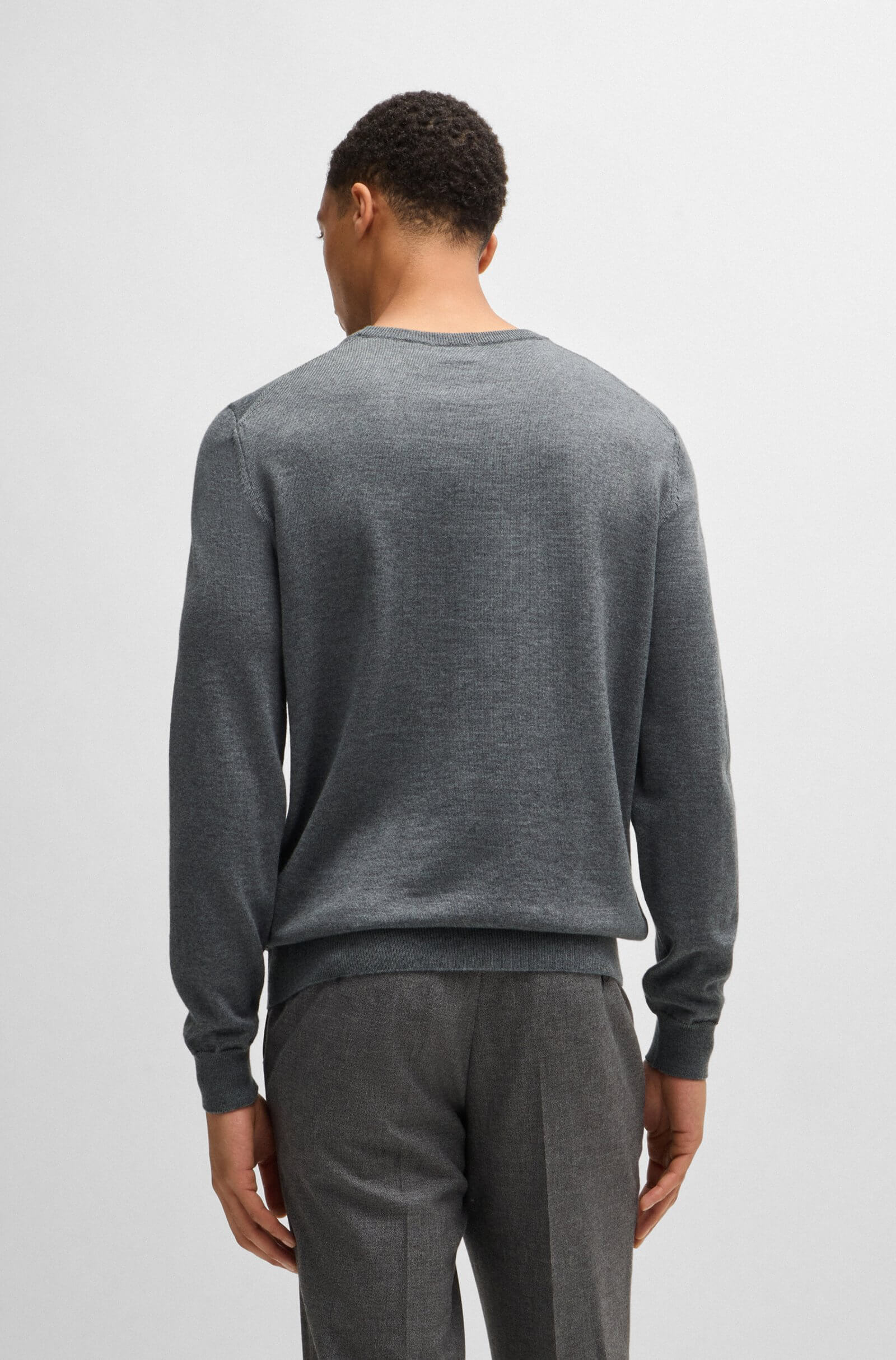 Hugo Boss miesten neule, BARAM-L V REG FIT Tummanharmaa - Image 2