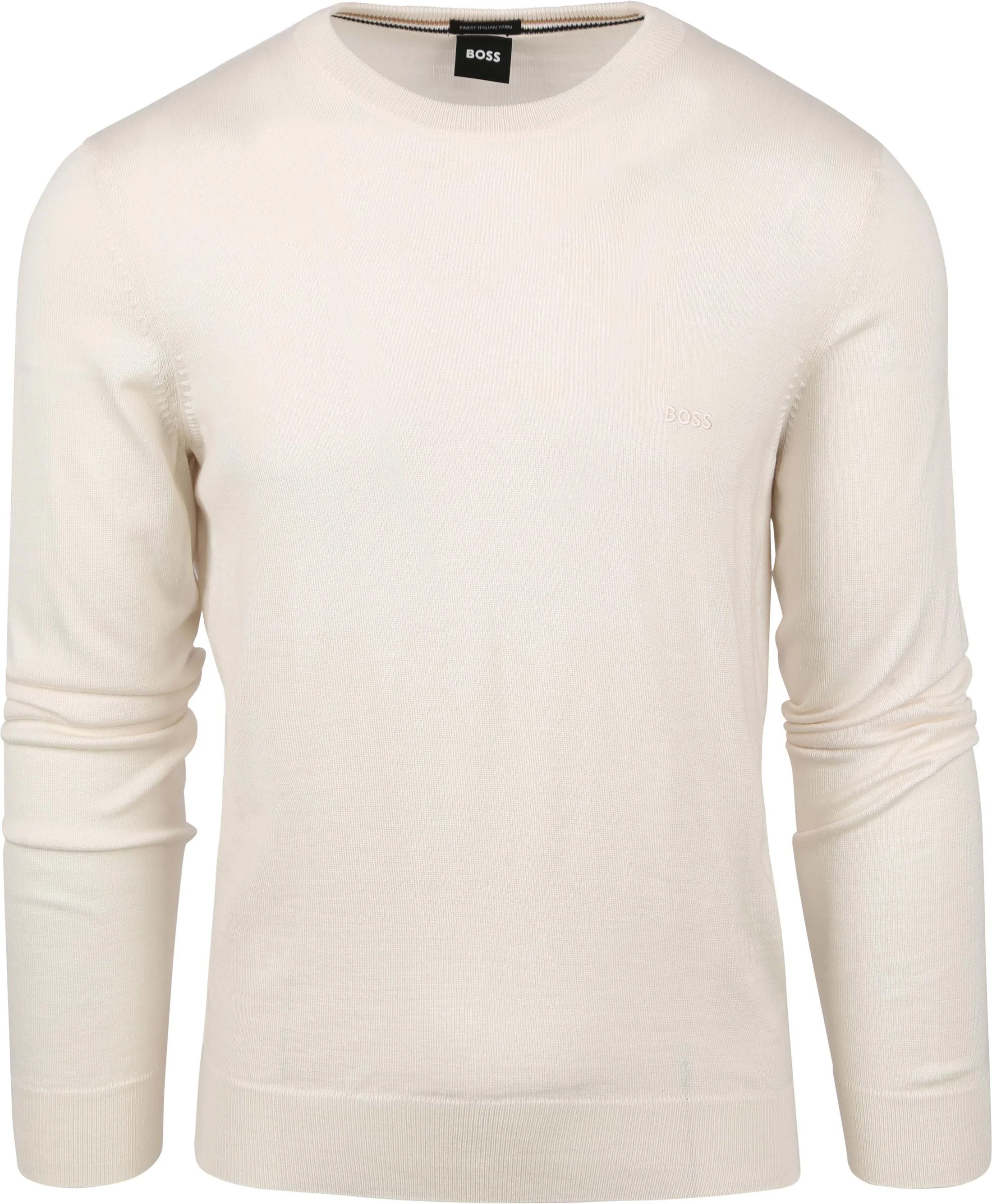 Hugo Boss Miesten Neule, BOTTO-L MERINO Luonnonvalkoinen