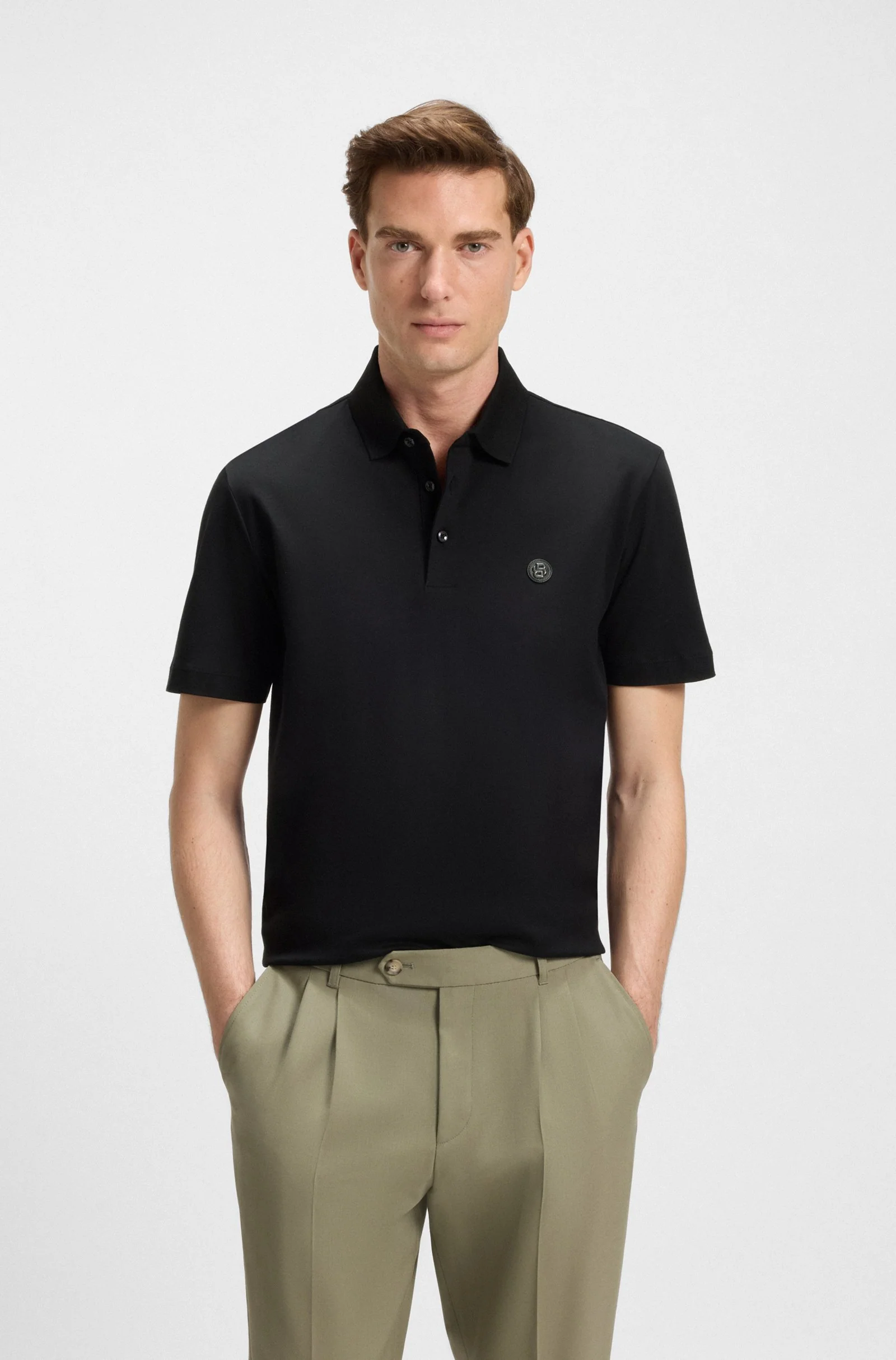 Hugo Boss miesten pikeepaita, C-PARRIS 001 Musta
