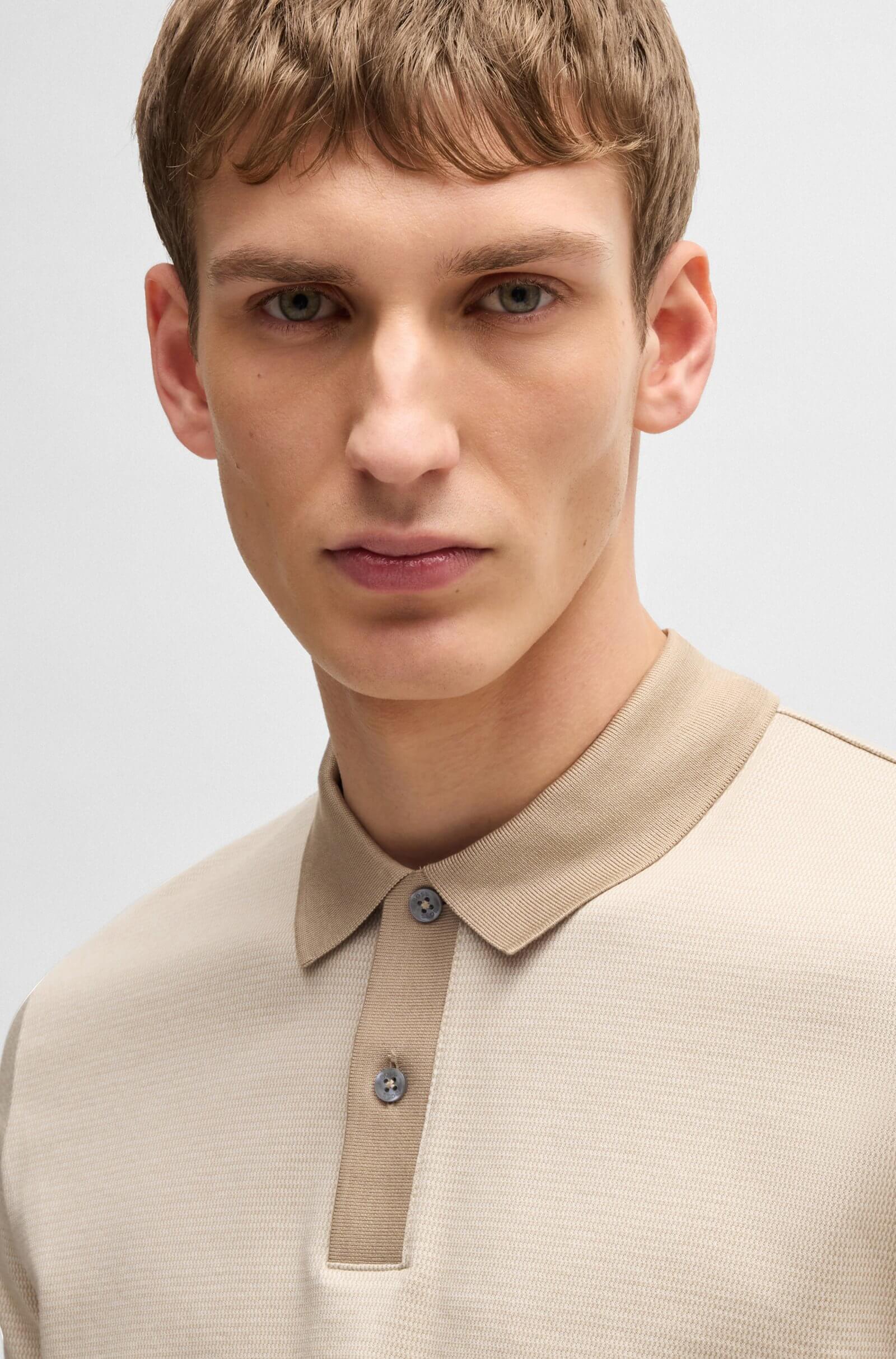Hugo Boss miesten pikeepaita, H-PARLAY 432 POLO Beige - Image 4