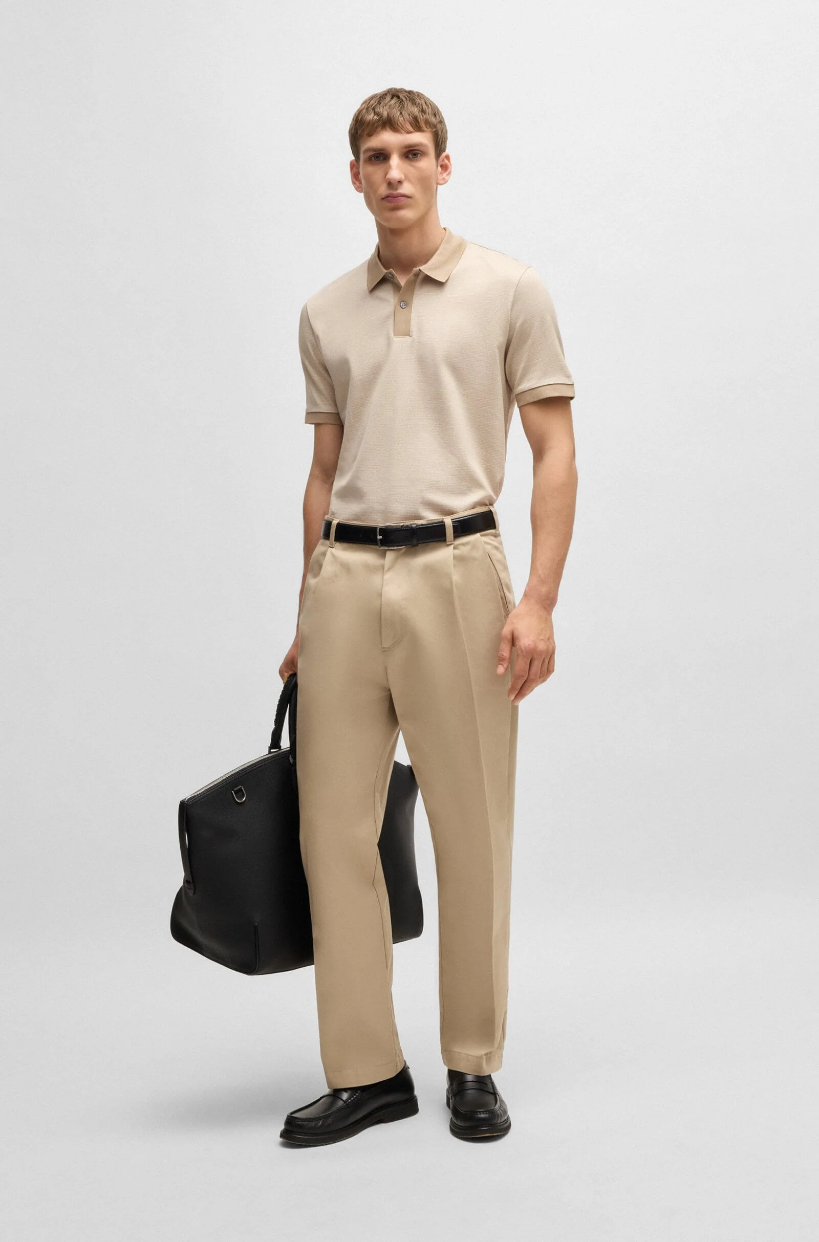 Hugo Boss miesten pikeepaita, H-PARLAY 432 POLO Beige - Image 5