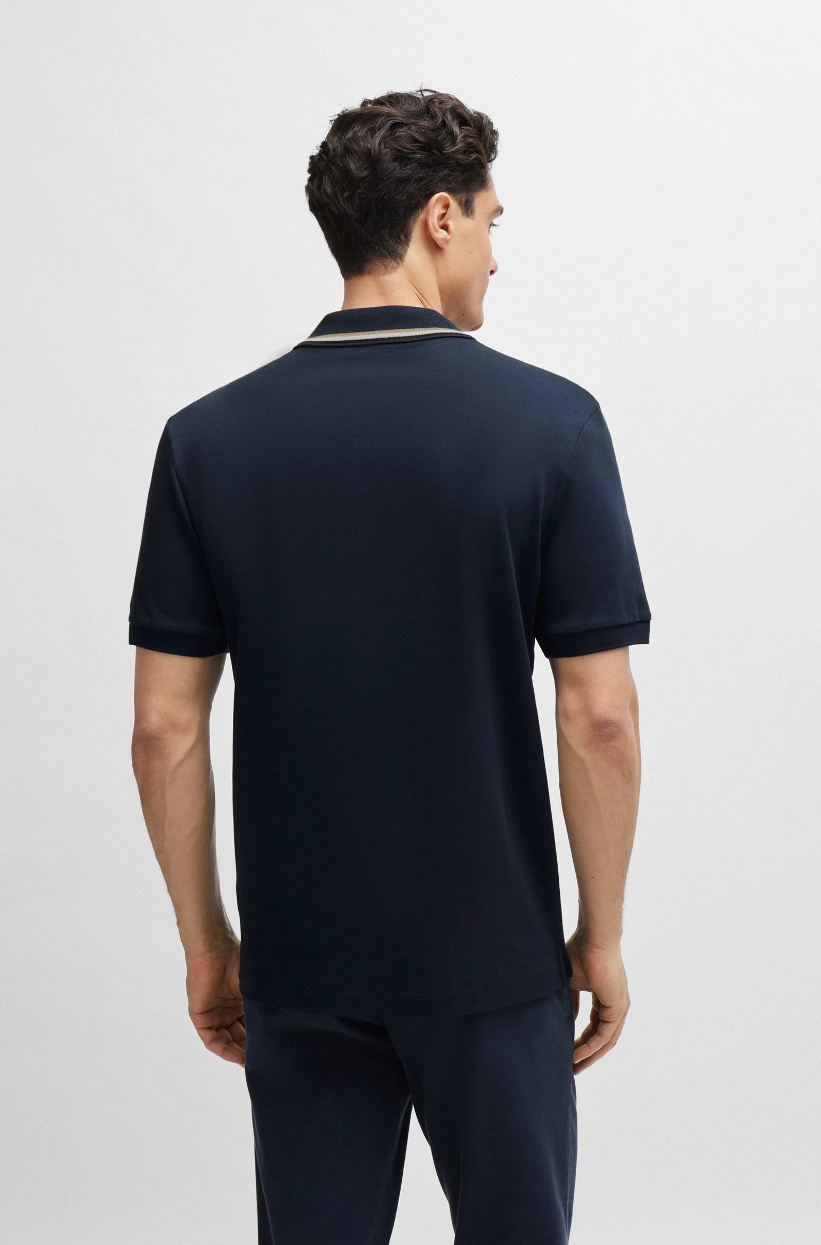 Hugo Boss Miesten Trikoo T-paita polokauluksella, PENROSE 38 NOS Tummansininen - Image 2