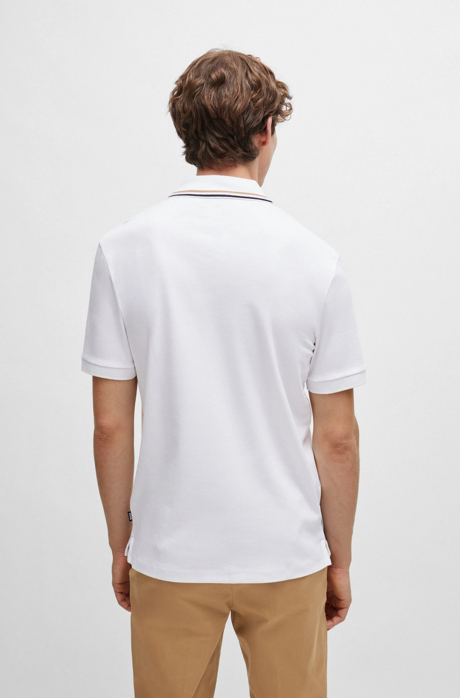 Hugo Boss Miesten Trikoo T-paita polokauluksella, PENROSE 38 NOS Valkoinen - Image 2