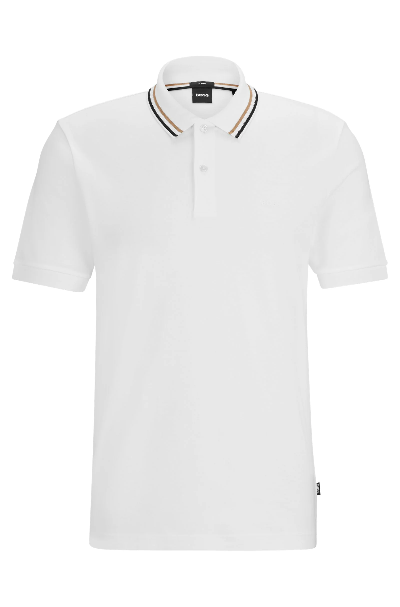Hugo Boss Miesten Trikoo T-paita polokauluksella, PENROSE 38 NOS Valkoinen - Image 3