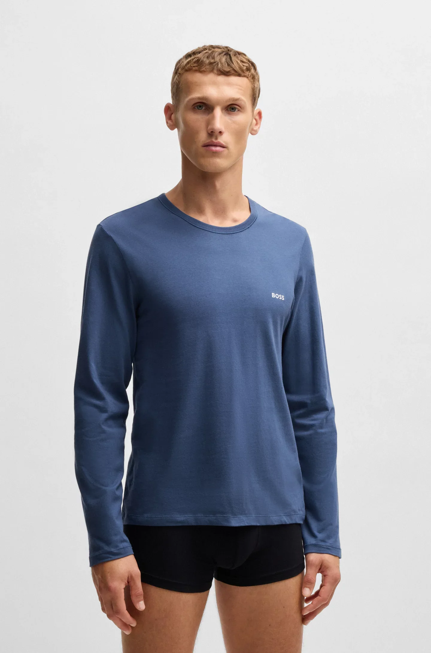 Hugo Boss Miesten T-paita K LS SHIRT CLASSIC Sininen