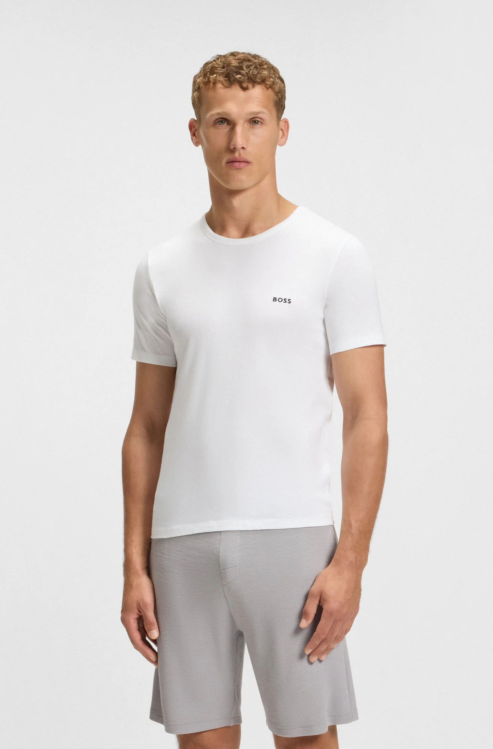 Hugo Boss miesten t-paita, T-SHIRT CLASSIC LOGO Valkoinen