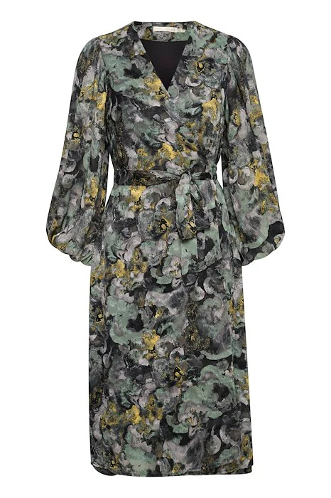 Inwear mekko, BASIRA WRAP DRESS Beige Kuosi