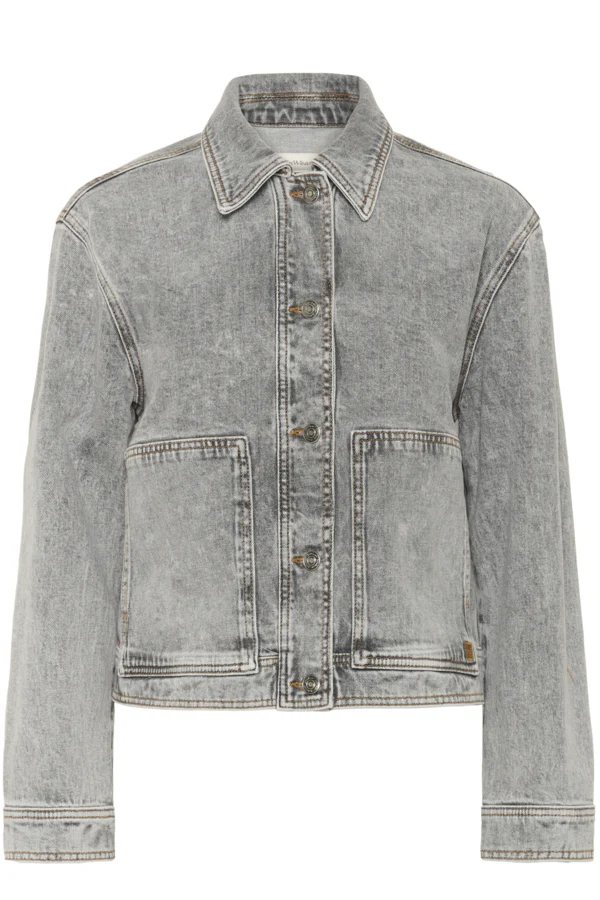 Inwear naisten farkkutakki, NANASIW DENIM JACKET Lgt.Grey Wash Denim - Image 3
