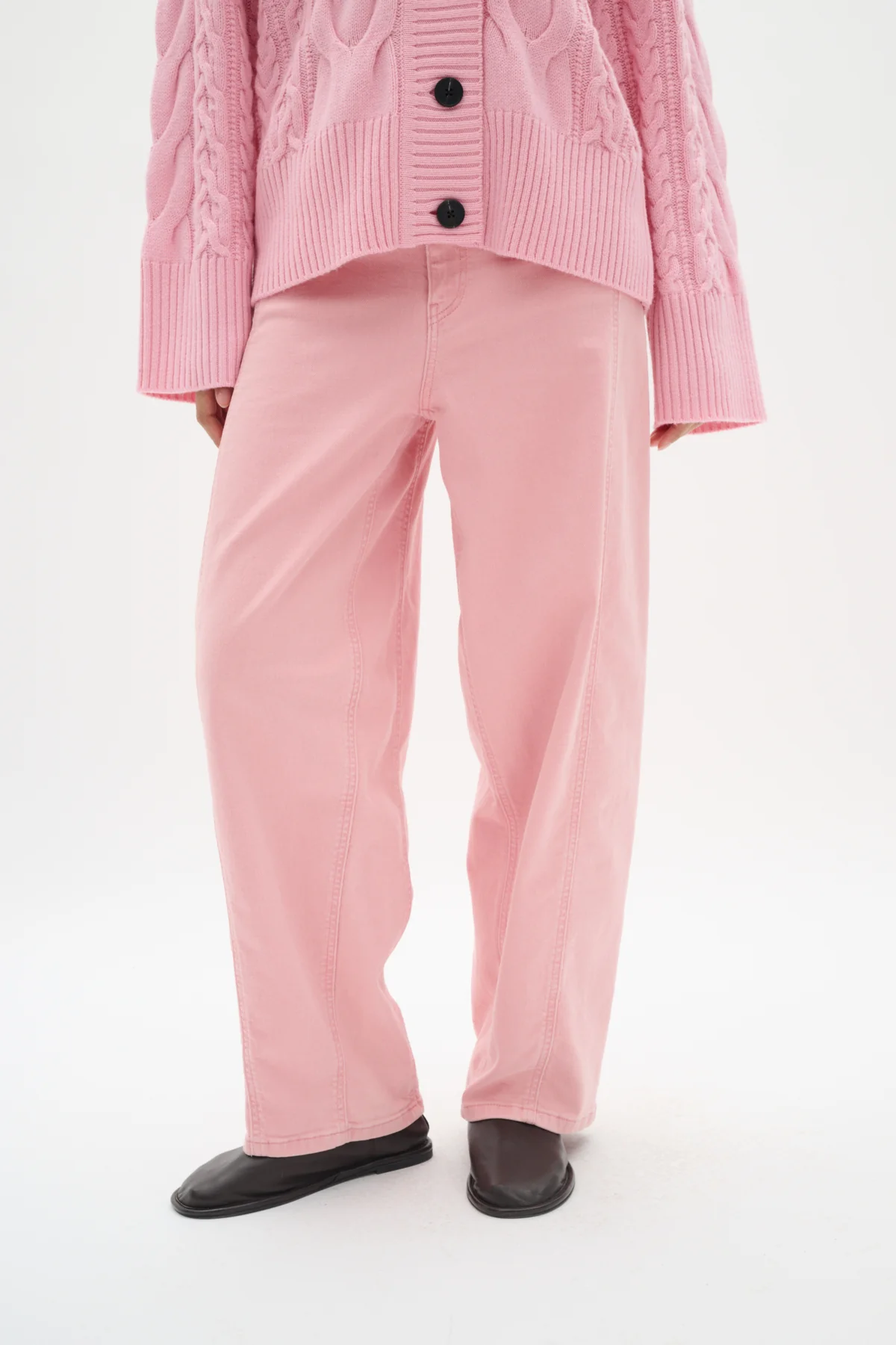 Inwear naisten farkut MORIEIW Barrel Jeans, Pale Pink - Image 8