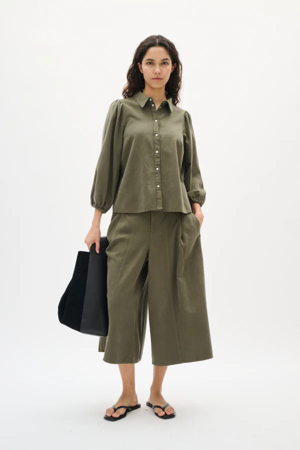 Inwear naisten housut, BALLARIIW CULOTTE Dusty Olive - Image 2