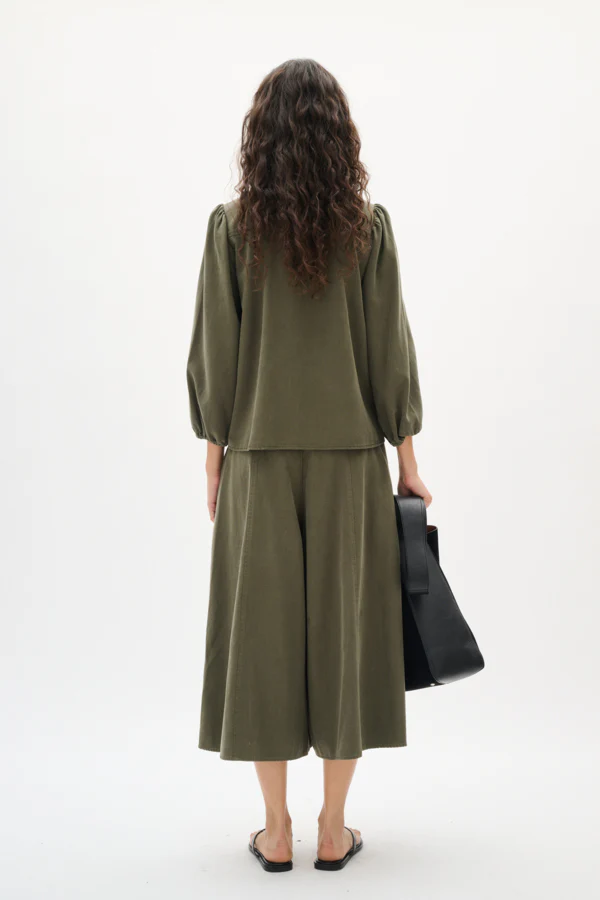Inwear naisten housut, BALLARIIW CULOTTE Dusty Olive - Image 3