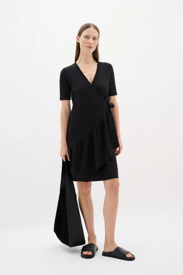 Inwear naisten mekko, PARIIW VINCENT WRAP DRESS Black - Image 3