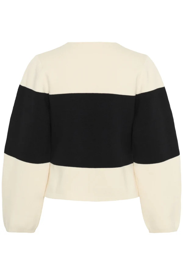 Inwear naisten neuletakki, KAYLLAIW CARDIGAN Whisper White / Black - Image 3