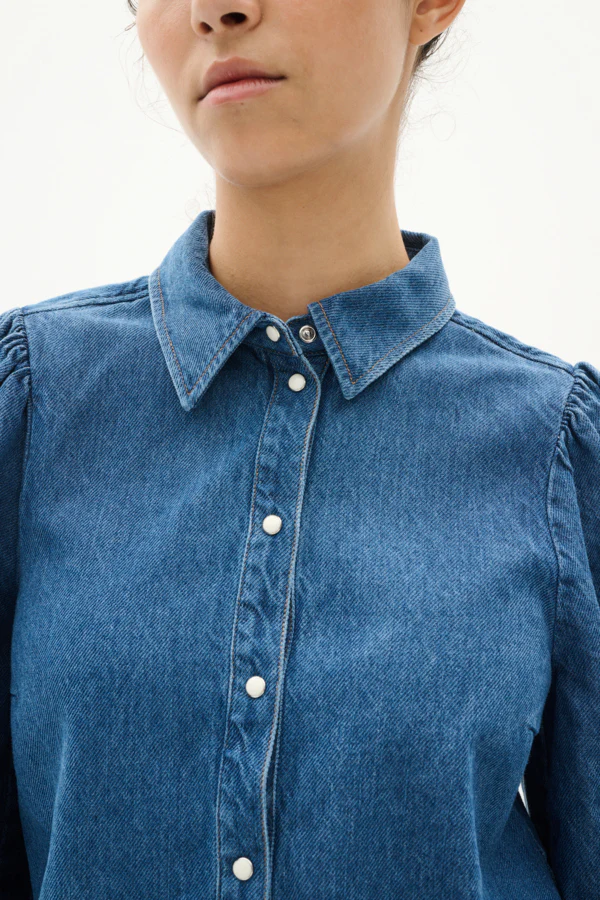 Inwear naisten paita, BALLARIZIW SHIRT Blue Denim - Image 3