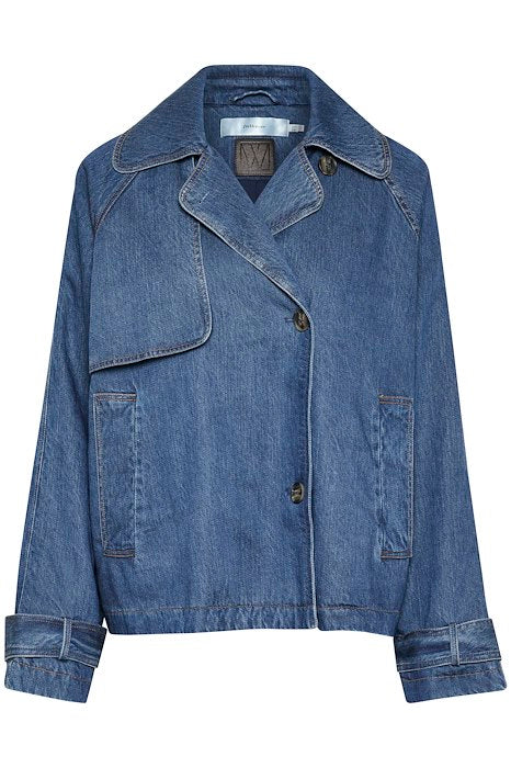 Inwear naisten takki, MABLEIW MINONA SHORT COAT Dark Blue Denim - Image 2