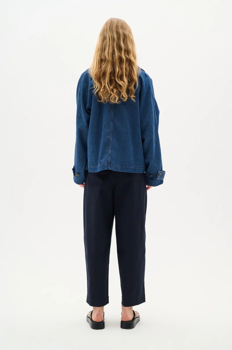 Inwear naisten takki, MABLEIW MINONA SHORT COAT Dark Blue Denim - Image 4