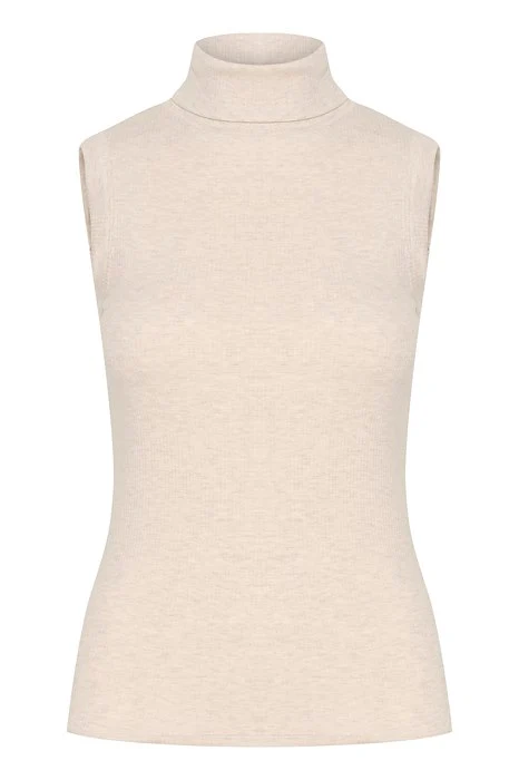 Inwear Naisten Toppi, DAGNAIW MELANGE ROLLNECK TOP Ecru