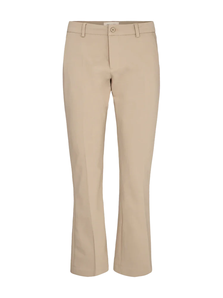 Freequent naisten nilkkapituiset housut Isadora Ankle PA Bootcut, vaalea beige