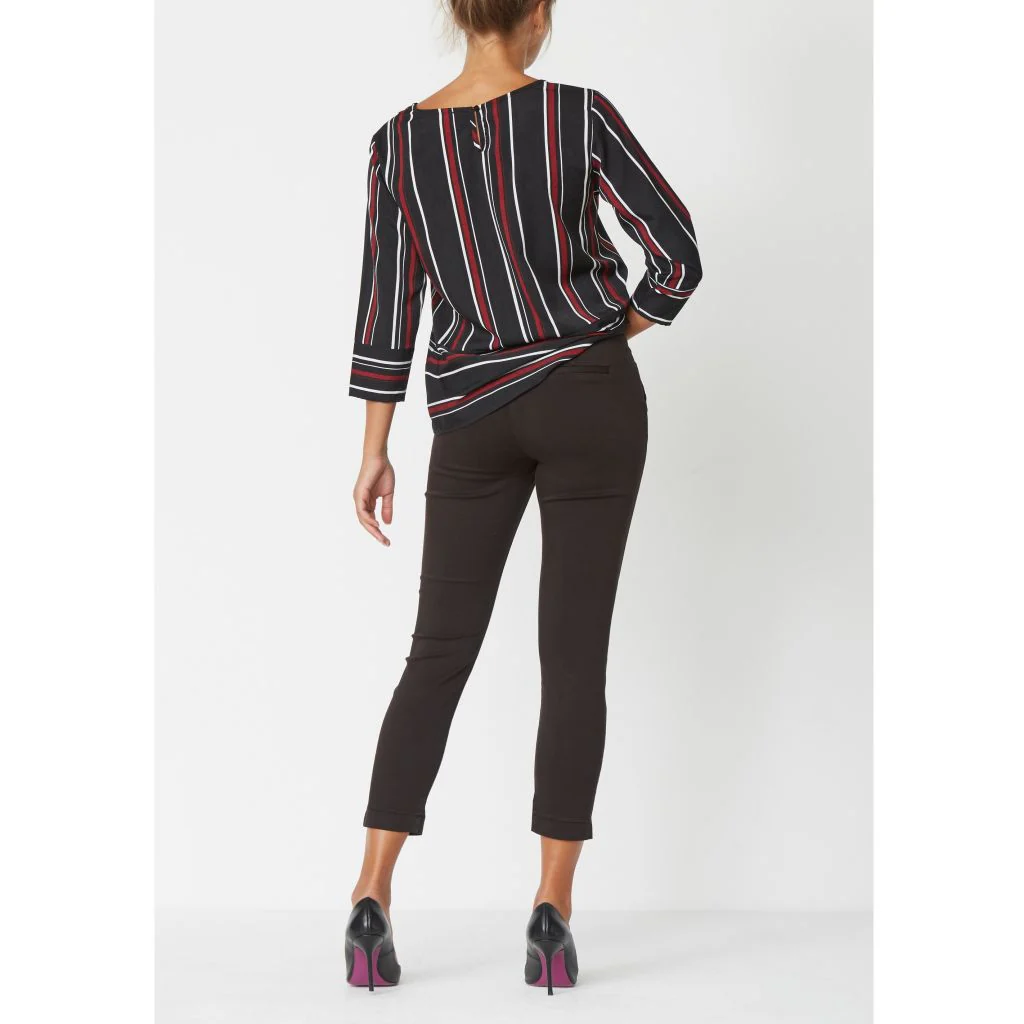 Isay Naisten Housut, Chino Pant Ruskeanharmaa - Image 5