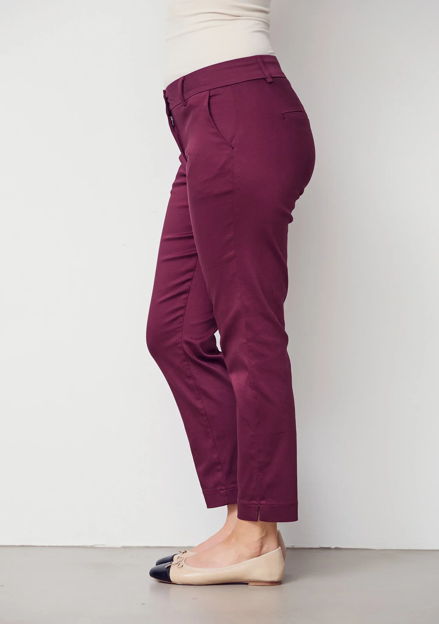 Isay Naisten Housut, Chino Pant Viininpunainen - Image 2