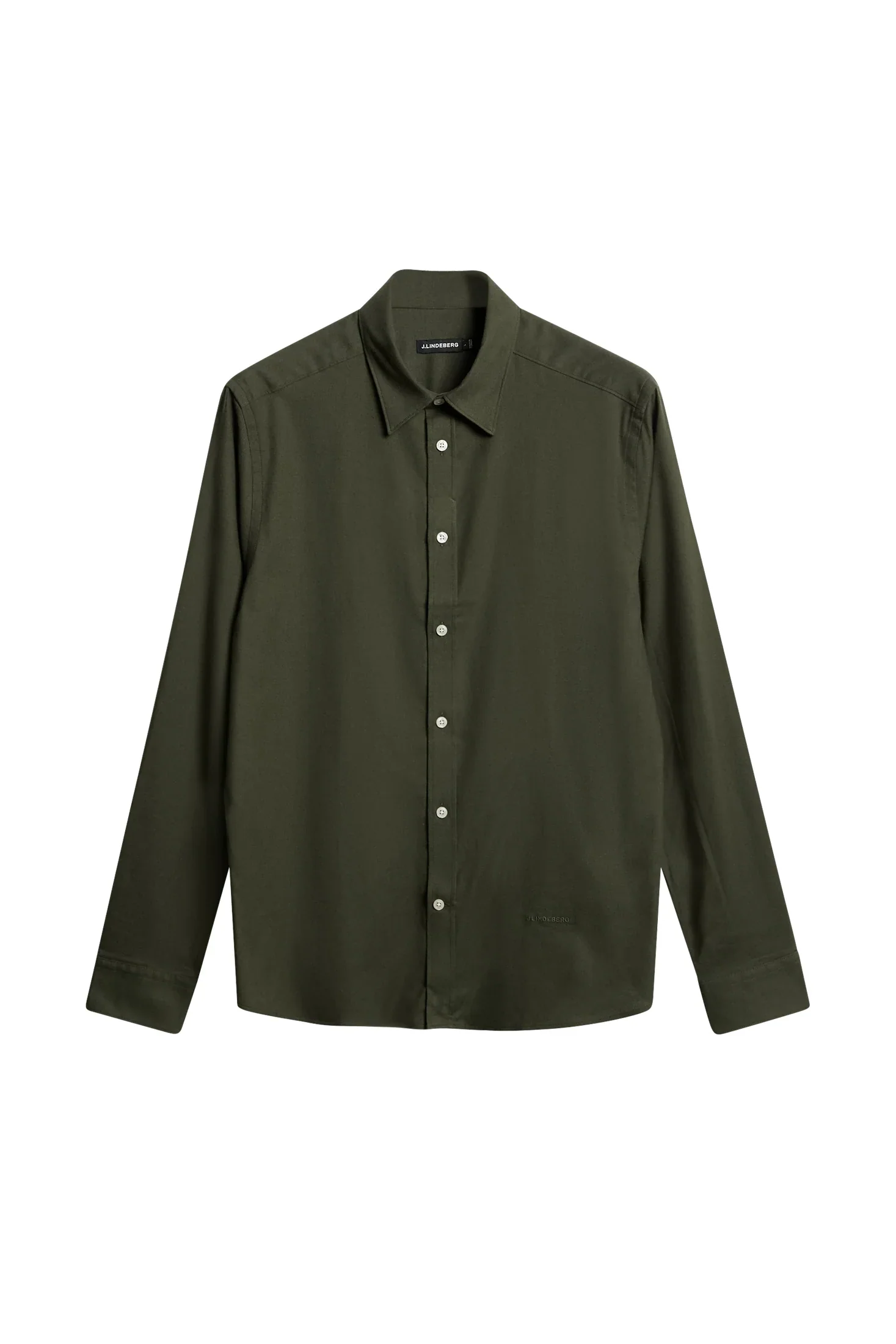 J.Lindeberg Miesten Flanellipaita, LIGHT FLANNEL SLIM SHIRT Armeijanvihreä - Image 3