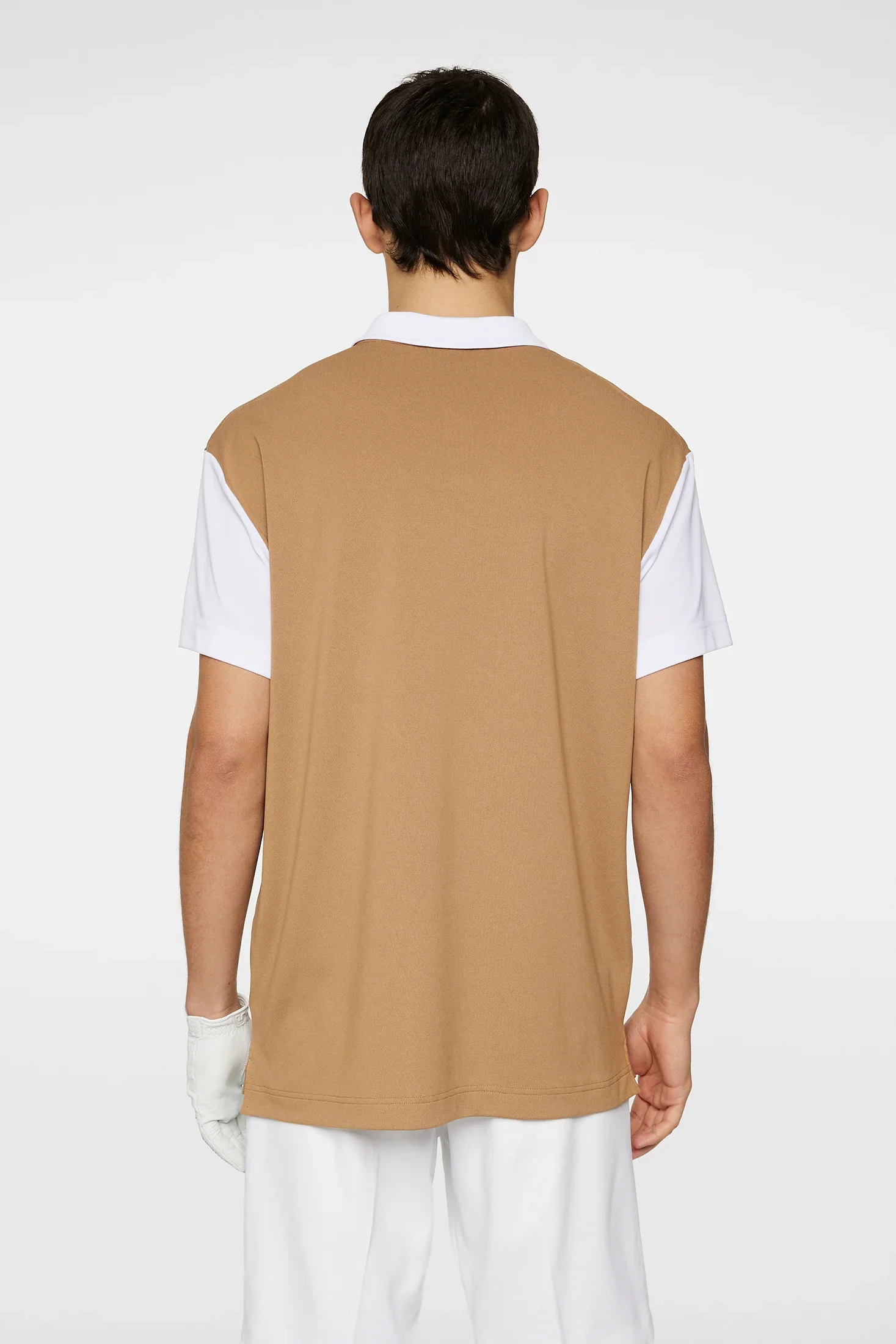 J.Lindeberg miesten pikeepaita, CLUB HOUSE LOOSE FIT POLO GOLF Beige - Image 3