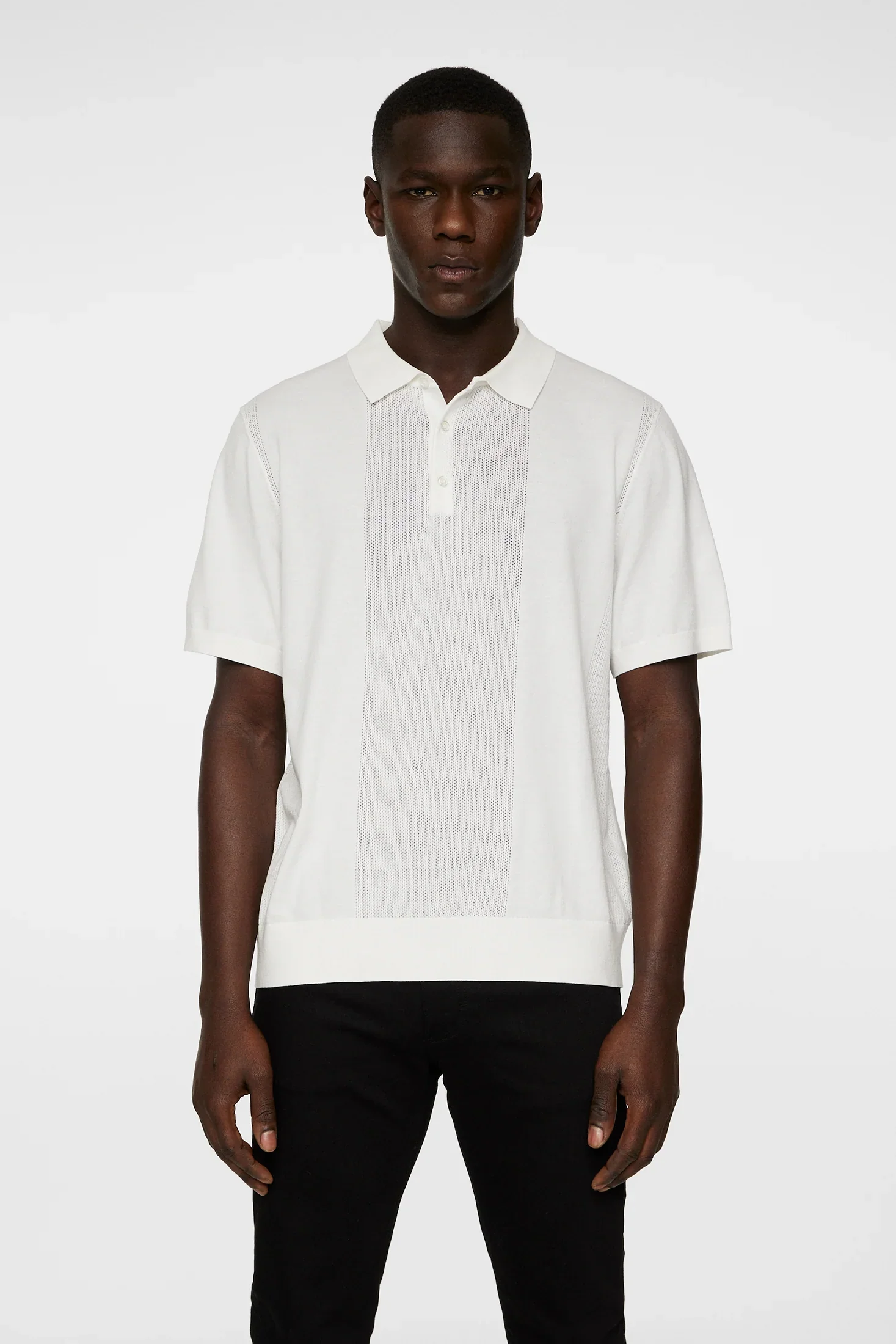J.Lindeberg miesten pikeepaita, REYMOND SOLID STRIPE POLO Valkoinen