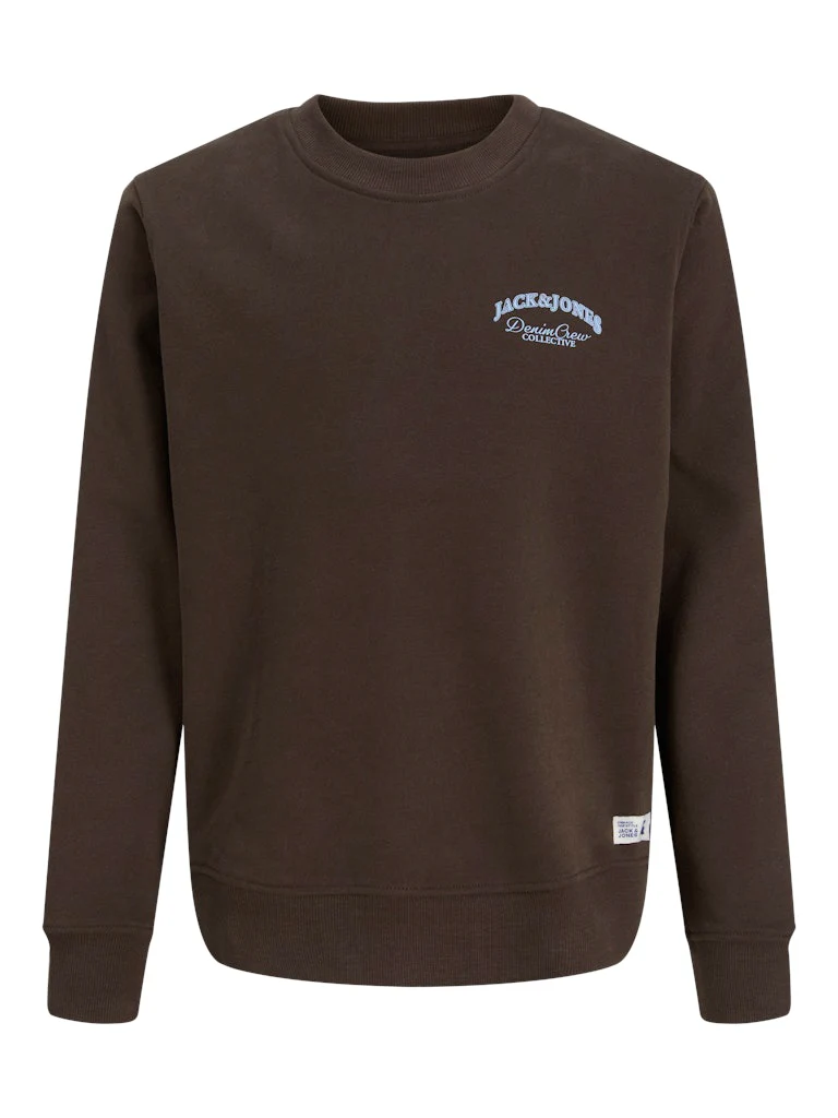 Jack and jones junior college, JJEBRANDES RELAXED SWEATSHIRT JNR Tummanruskea - Image 2