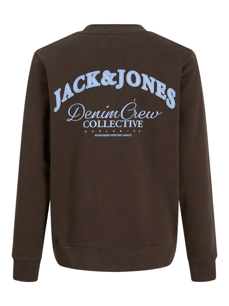 Jack and jones junior college, JJEBRANDES RELAXED SWEATSHIRT JNR Tummanruskea - Image 3