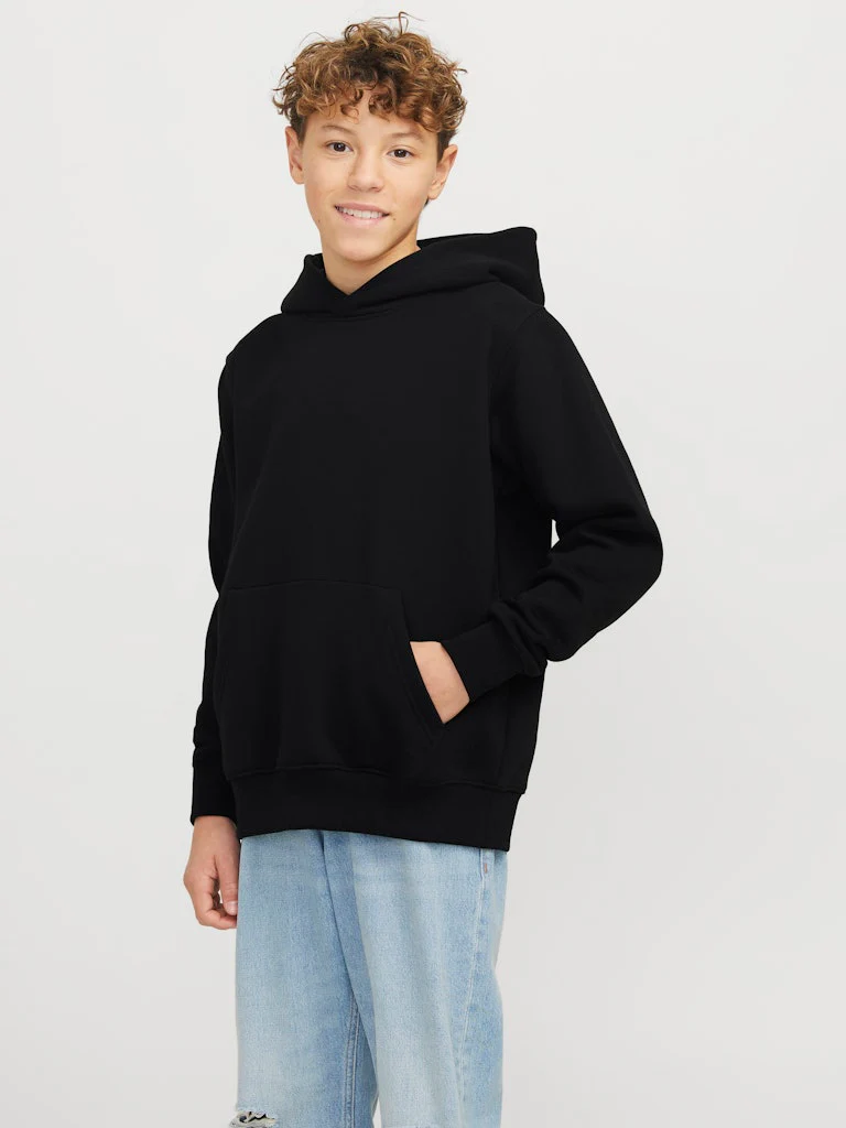 Jack and Jones junior huppari, JJEURBAN EDGE SWEAT HOOD NOOS JNR Musta