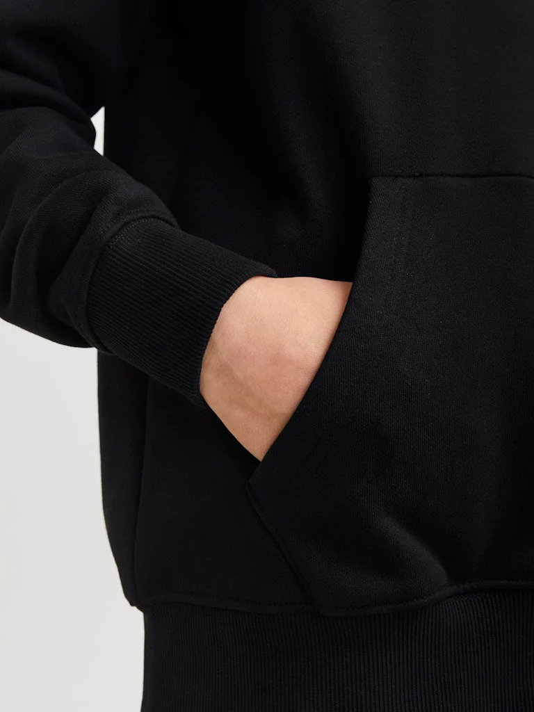 Jack and Jones junior huppari, JJEURBAN EDGE SWEAT HOOD NOOS JNR Musta - Image 3