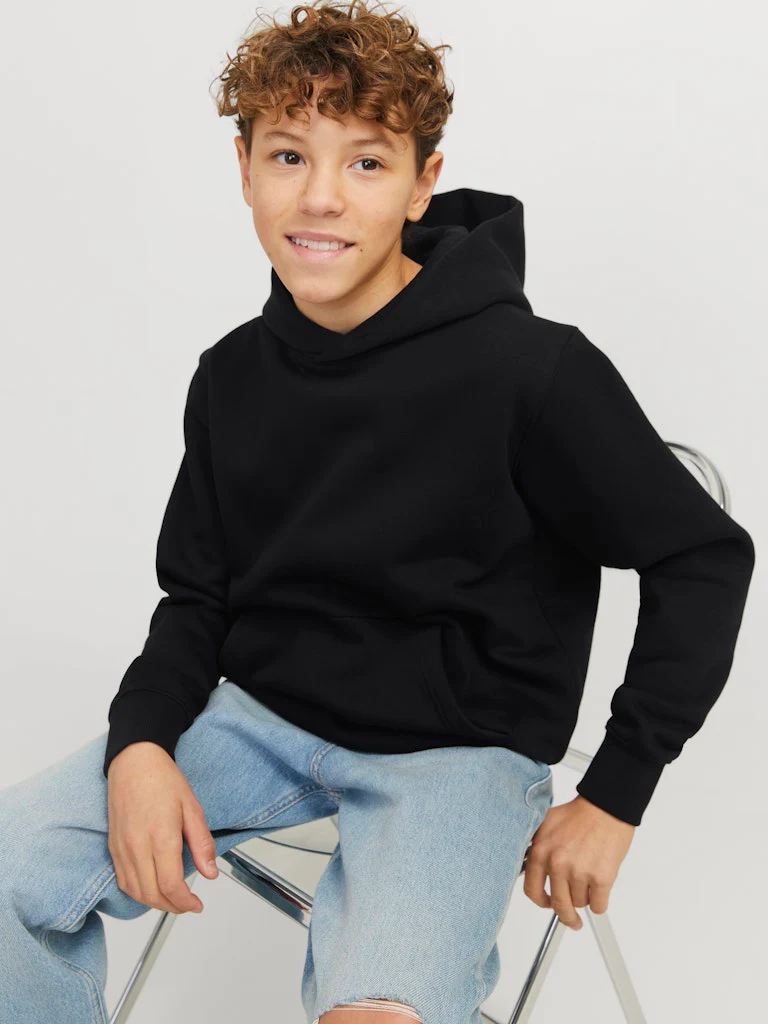 Jack and Jones junior huppari, JJEURBAN EDGE SWEAT HOOD NOOS JNR Musta - Image 5