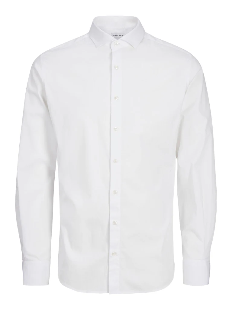Jack and jones junior kauluspaita, JJEAXEL STRETCH SHIRT LS NOOS JNR Valkoinen - Image 3