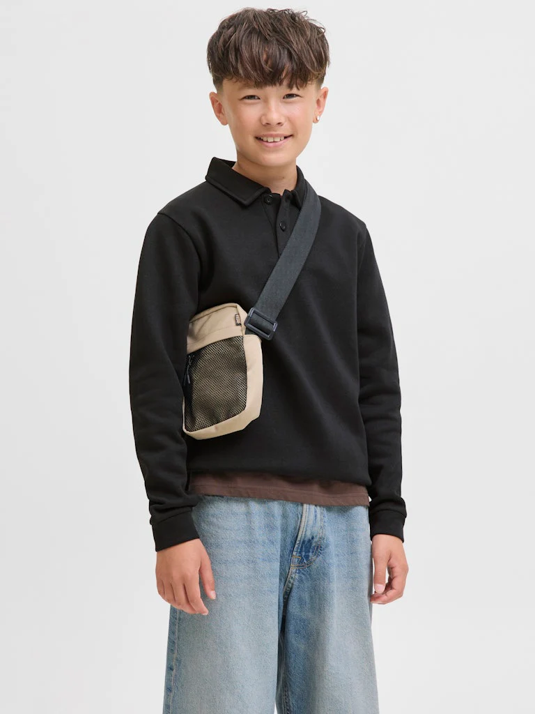 Jack and jones junior paita, JJEBRADLEY SWEAT POLO JNR Musta