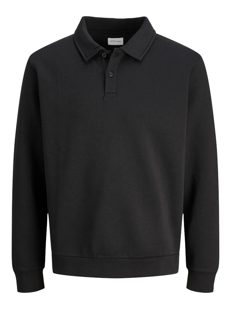 Jack and jones junior paita, JJEBRADLEY SWEAT POLO JNR Musta - Image 2