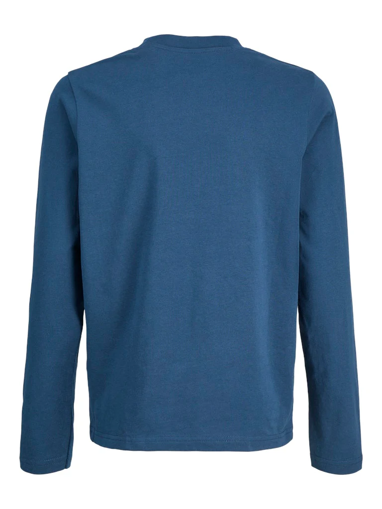 Jack and jones junior t-paita, JCOGRID BRANDING TEE LS CREW NECK JNR Petroolinsininen - Image 2