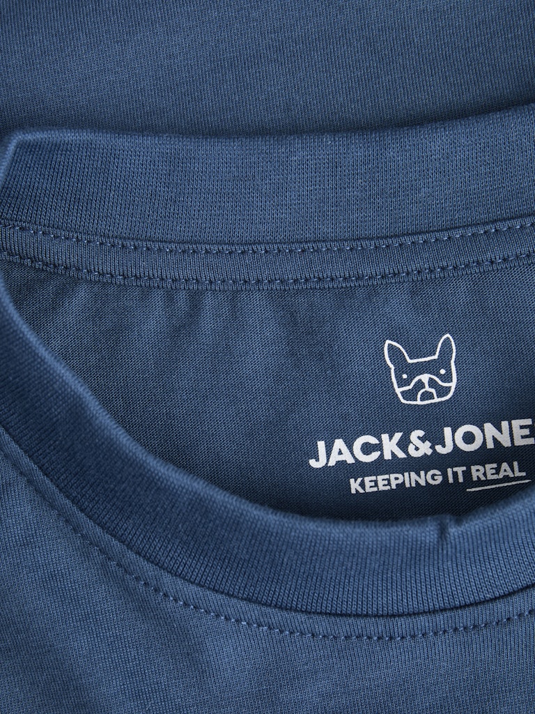 Jack and jones junior t-paita, JCOGRID BRANDING TEE LS CREW NECK JNR Petroolinsininen - Image 3