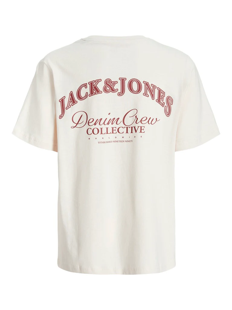 Jack and jones junior t-paita, JJEBRANDES RELAXED TEE SS NOOS JNR Luonnonvalkoinen - Image 3