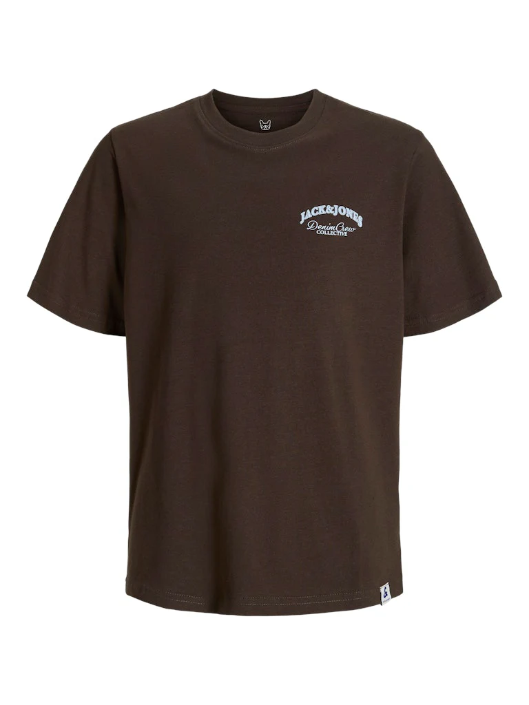 Jack and jones junior t-paita, JJEBRANDES RELAXED TEE SS NOOS JNR Tummanruskea - Image 2