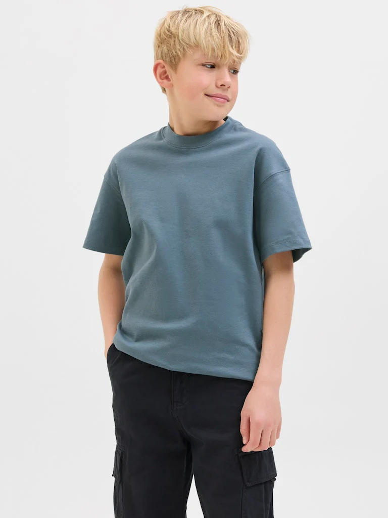 Jack and Jones junior t-paita, JJEURBAN EDGE TEE SS O-NECK NOOS JNR Tumma Turkoosi